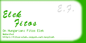 elek fitos business card